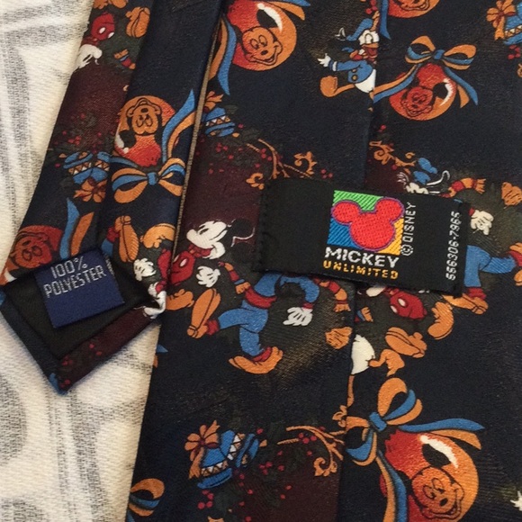 Disney Mickey Unlimited holiday Christmas necktie. Polyester. - Picture 3 of 6